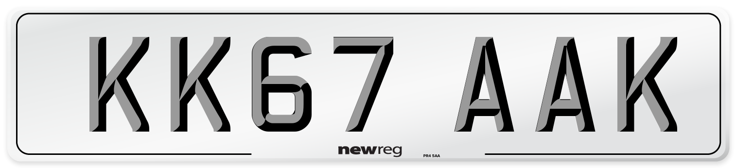 KK67 AAK Number Plate from New Reg